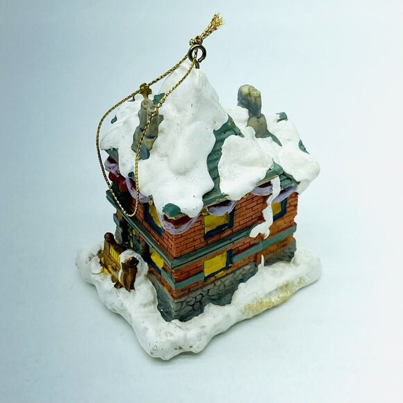 Vintage Christmas Ornament Snowy Cottage House With Trees Christmas Village - Picture 8 of 15